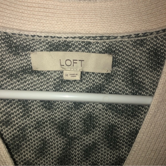 Loft Chunky Animal Print Balloon Sleeve Cardigan - Picture 2 of 4